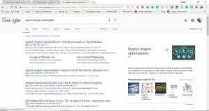 Organic Search Engine Optimization & The Ever-Shrinking Organic Search Results a page in google