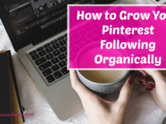 How to Grow Your Pinterest Following Organically Computer with coffee in a lady's hands