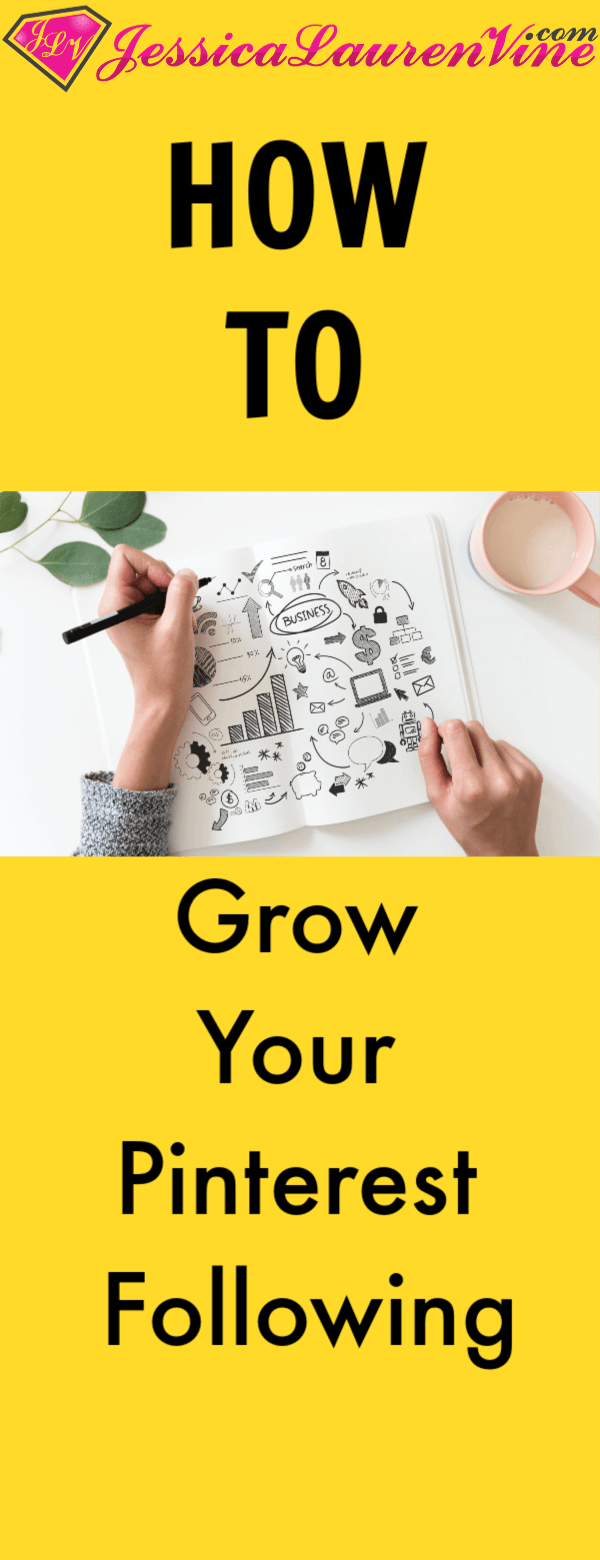 yellow background with a lady drawing out her strategy