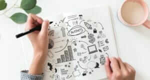 5 Simple Small Business Marketing Ideas You Can Use Right Away person writing down small business marketing ideas