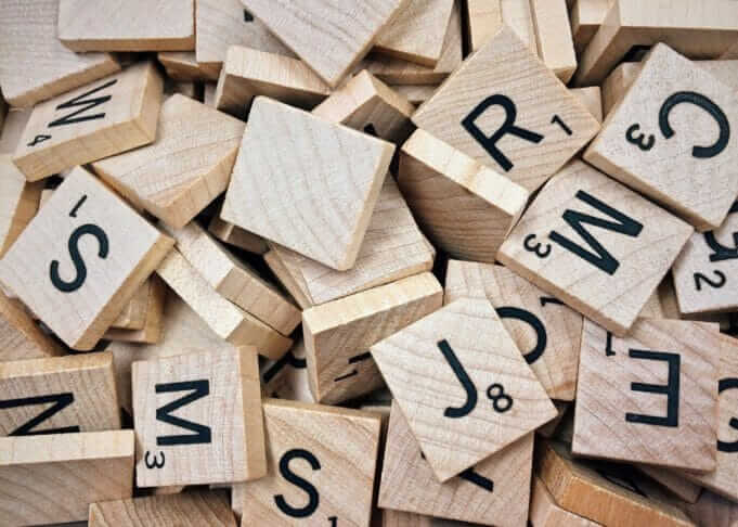 scrabble pieces